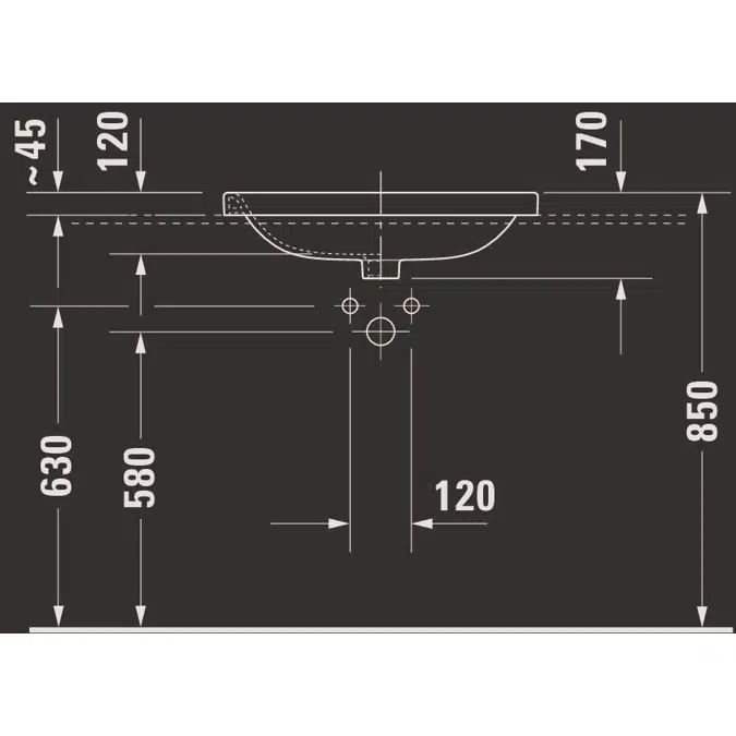 DuraStyle Vanity basin 037462