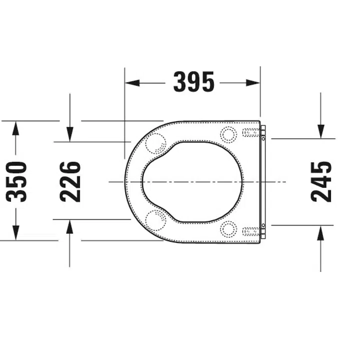 Starck 3 Toilet seat White  416x371x46 mm - 006241