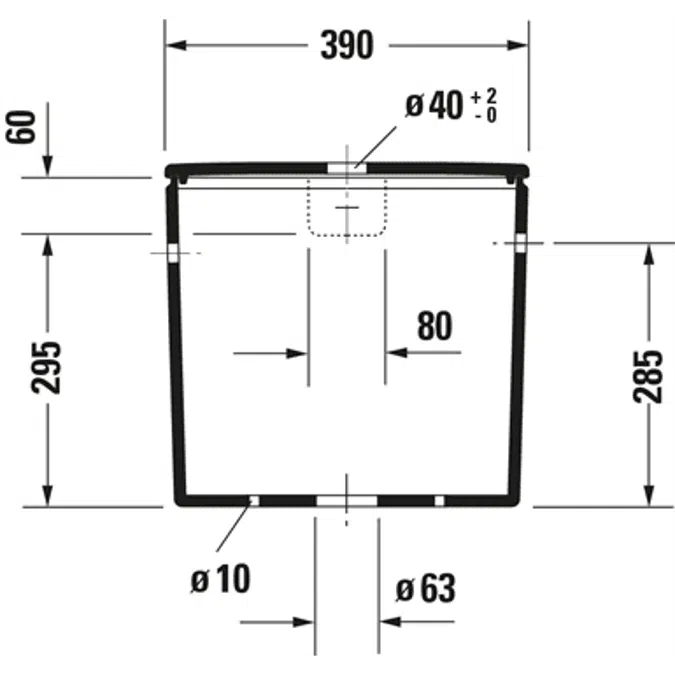 DuraStyle Cisterna Blanco 170 mm - 093500