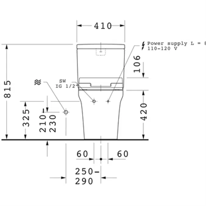 P3 Comforts Two-piece toilet 216851