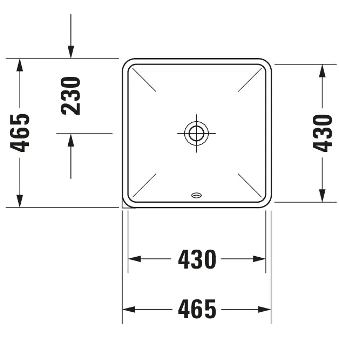 Starck 3 Vanity basin 030543