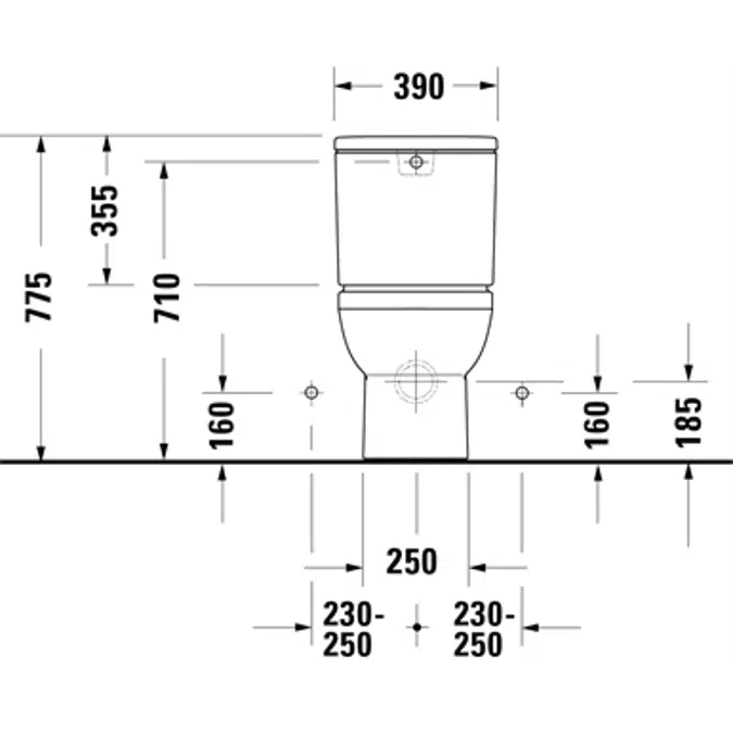 DuraStyle Basic floor-mounted toilet 218209