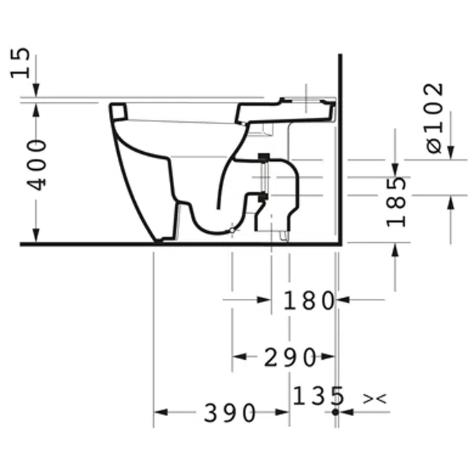 ME by Starck Toilet close-coupled 217201