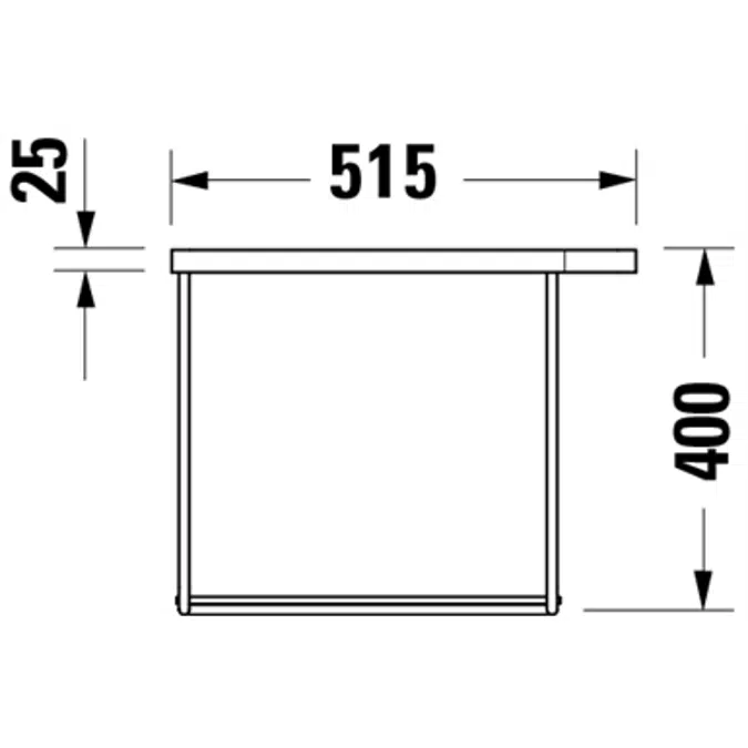 Duravit DuraSquare Consola metálica, Cromado Pulido - 003110