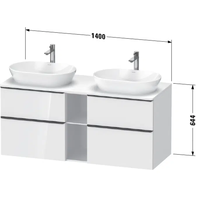 DE4970 D-Neo Vanity unit wall-mounted