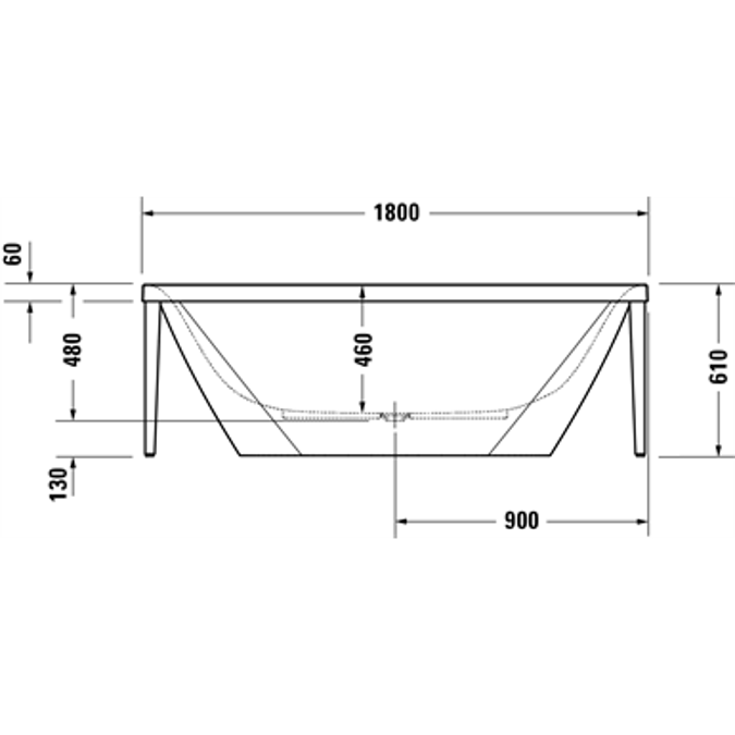 Xviu Freistehende Badewanne 700443