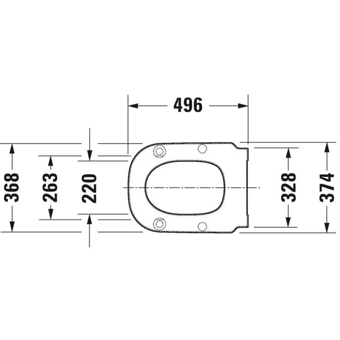 D-Code Toilet seat White  361x485x43 mm - 006041