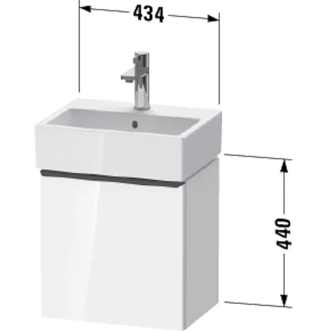 D-Neo Waschtischunterbau wandhängend DE4217 L/R