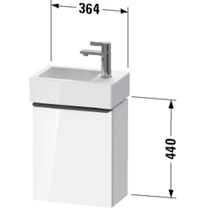 BIM objects - Free download! DE4218 D-Neo Vanity unit wall-mounted ...