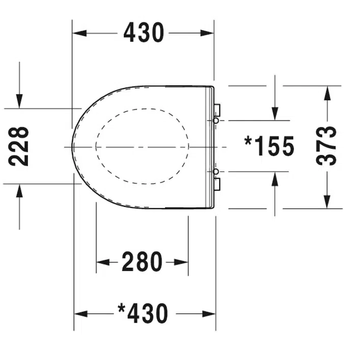 Duravit No.1 Toilet seat White  373x430x43 mm - 002079