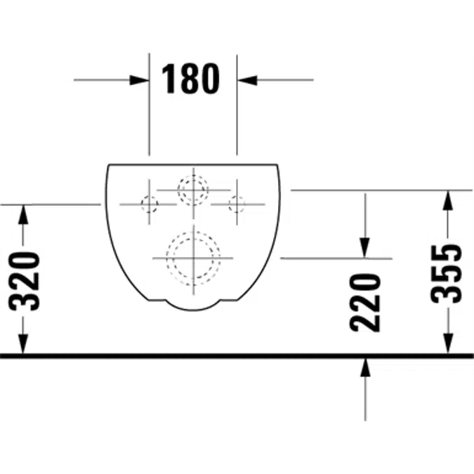 Duraplus wall-mounted toilet 254709