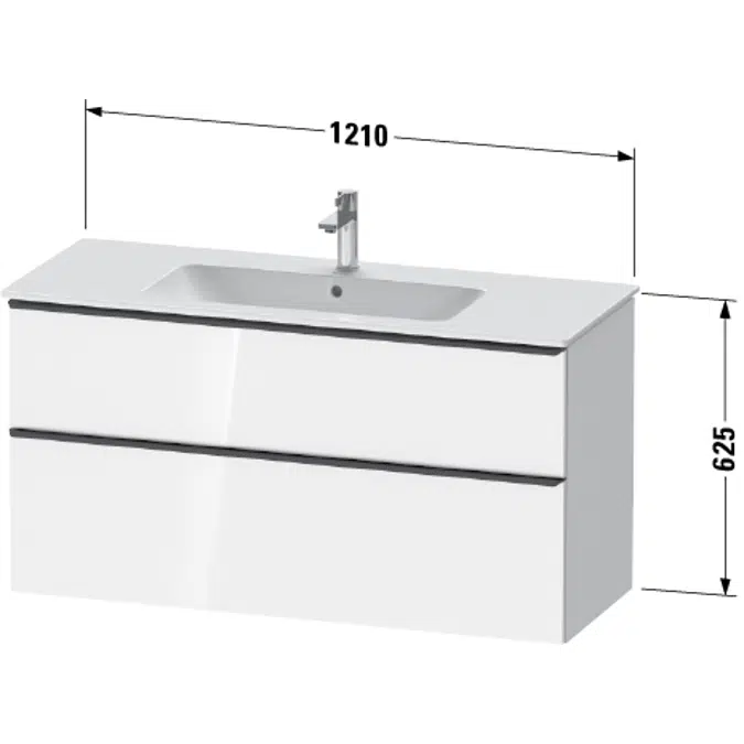 DE4364 D-Neo Vanity unit wall-mounted