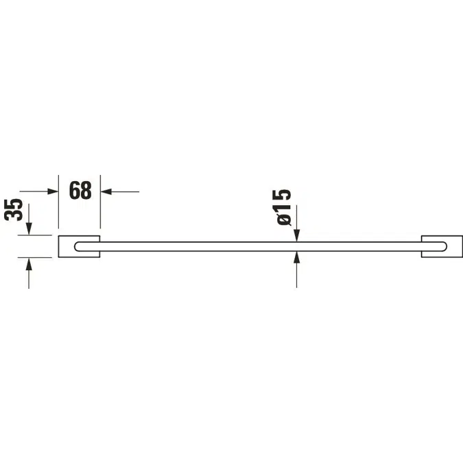 Karree Towel rail 70x668x35 mm - 009959
