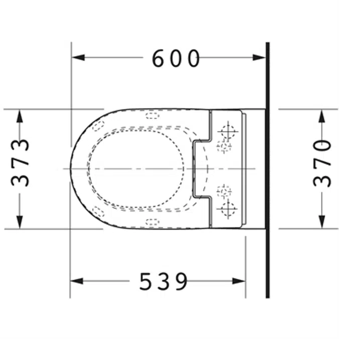 ME by Starck Toilet floorstanding for shower toilet seat White High Gloss 373x600x400 mm - 216959