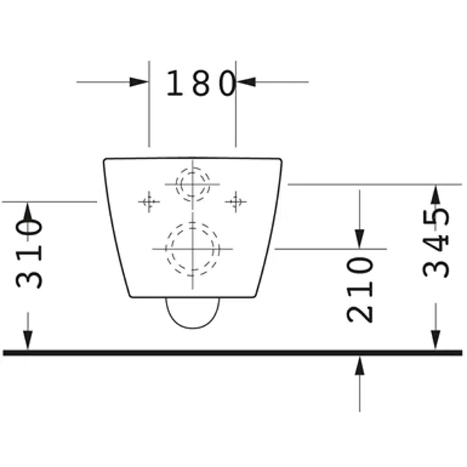 ME by Starck Toilet wall mounted Duravit Rimless 252909