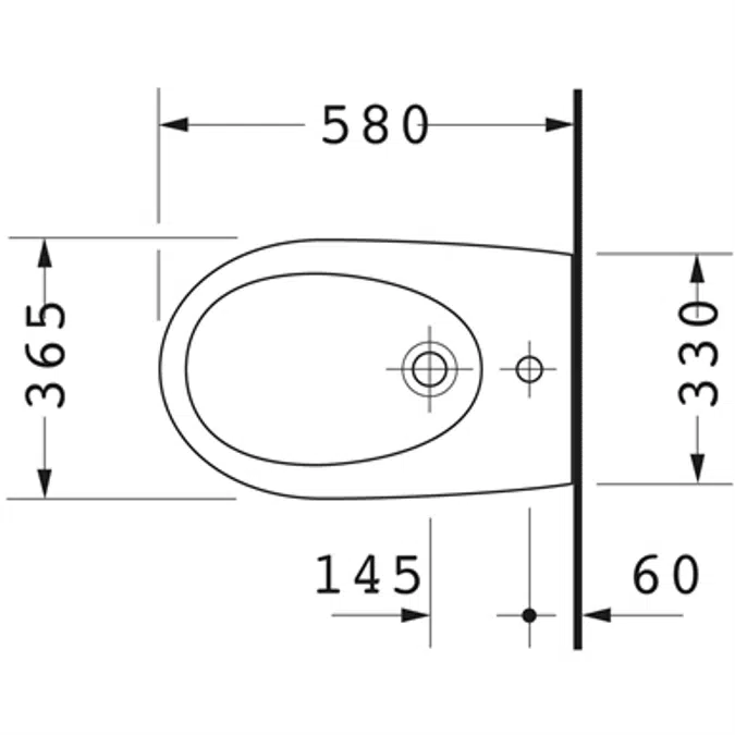 Architec Bidet wall mounted - 253115