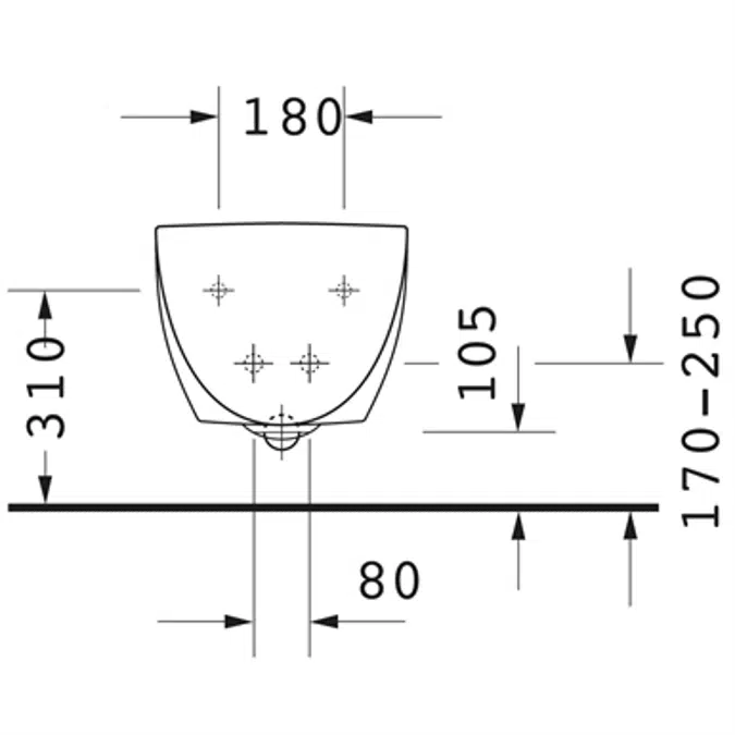 Architec Bidet wall mounted - 253115