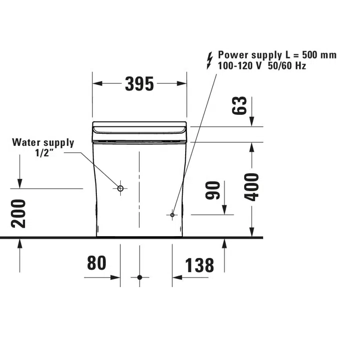 SensoWash u Integrated shower toilet White - 622000011