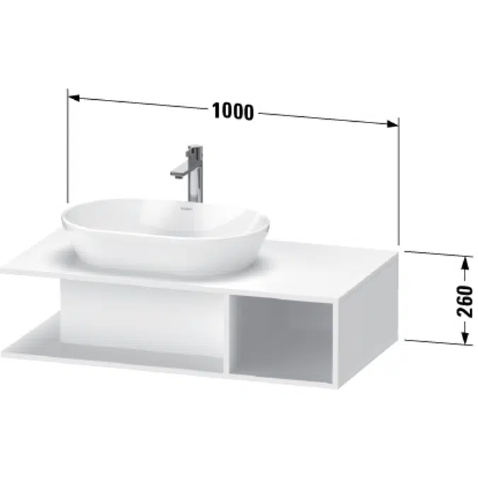 DE4929 D-Neo Vanity unit wall-mounted