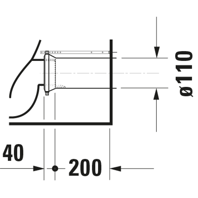 D-Neo Floorstanding toilet for combination White High Gloss 650 mm - 200209