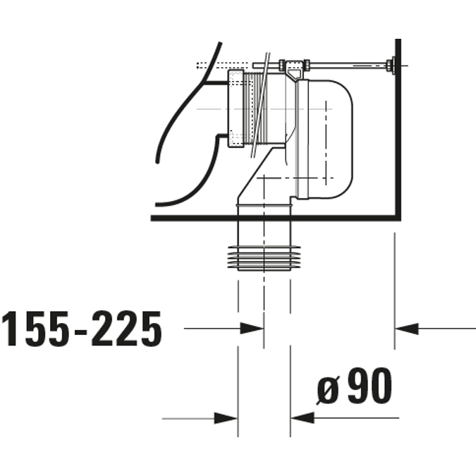 D-Neo Floorstanding toilet for combination White High Gloss 650 mm - 200209