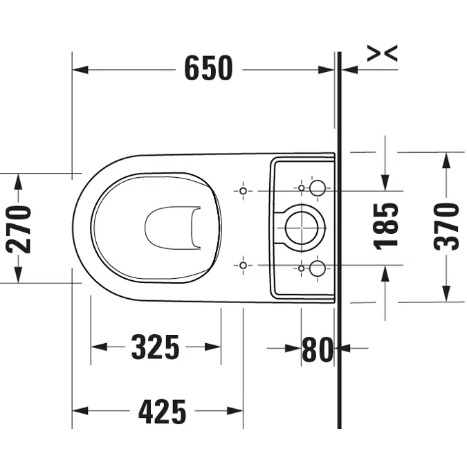 Duravit D-Neo Inodoro DE pie para tanque bajo - 200209