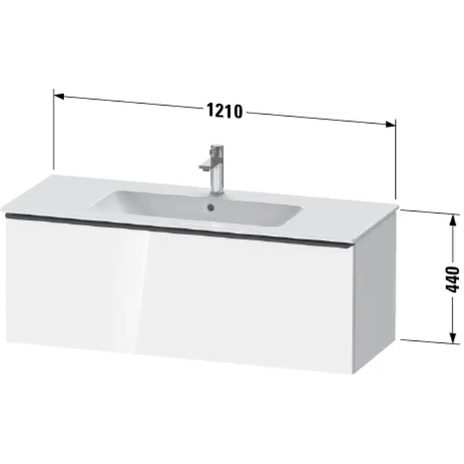 DE4264 D-Neo Vanity unit wall-mounted