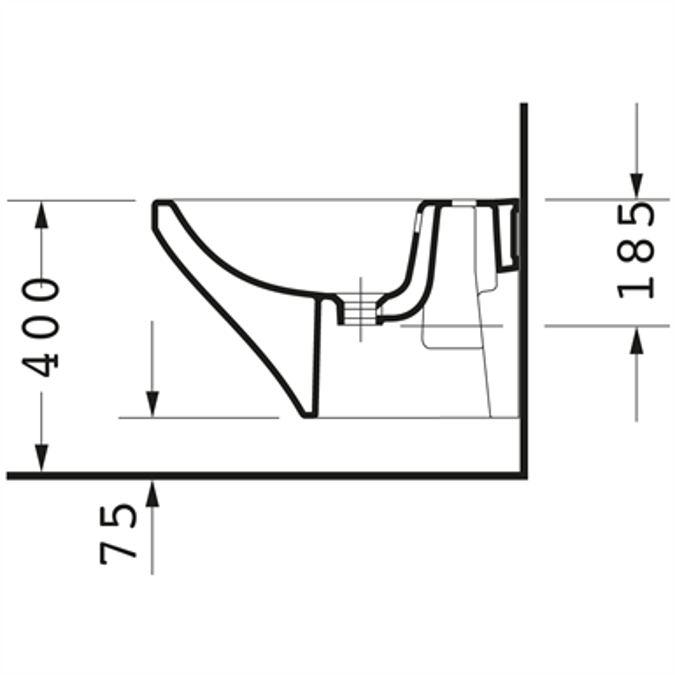 DuraStyle Wall-mounted bidet White High Gloss 540 mm - 228715