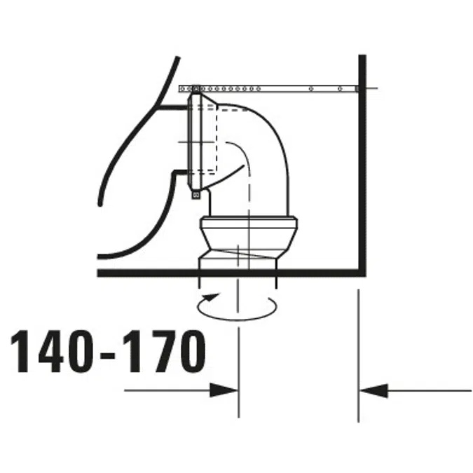 DuraStyle Toilet close-coupled White High Gloss 630 mm - 215509