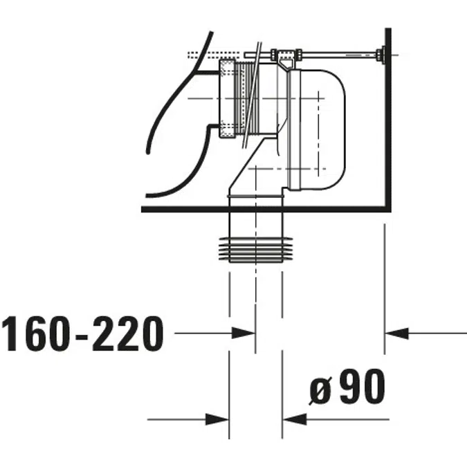 DuraStyle Toilet close-coupled White High Gloss 630 mm - 215509