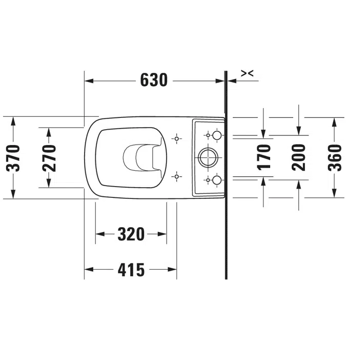 DuraStyle Toilet close-coupled White High Gloss 630 mm - 215509
