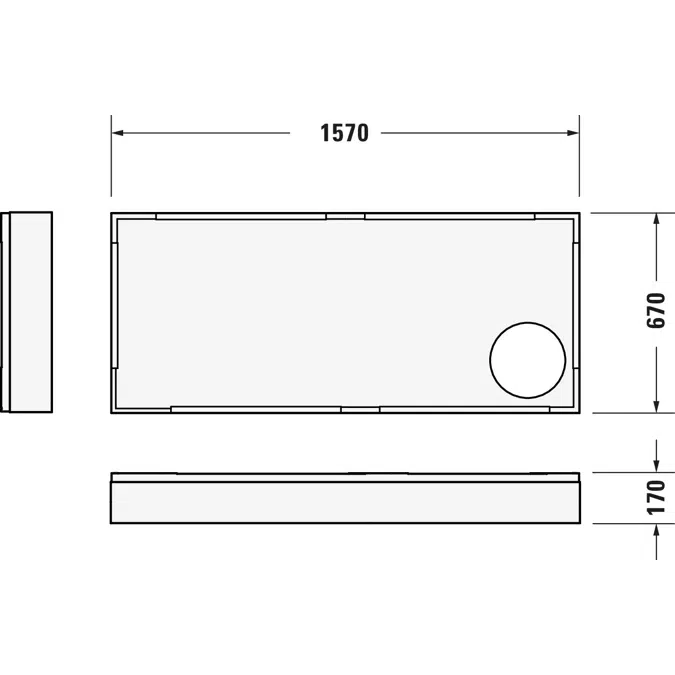 D-Code Shower tray White 1600x700 mm - 720163