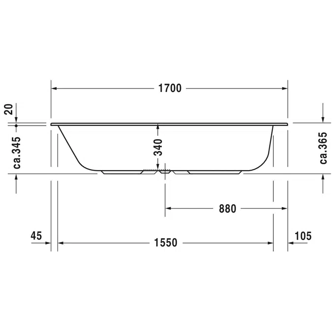 Duravit DuraStyle Bañera, Rectangular - 700231