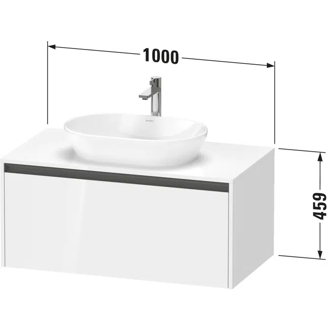 Ketho.2 Console vanity unit wall-mounted - K24886