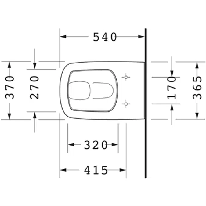 DuraStyle Toilet wall mounted 254009