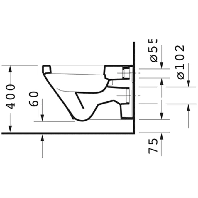 DuraStyle Toilet wall mounted 254009