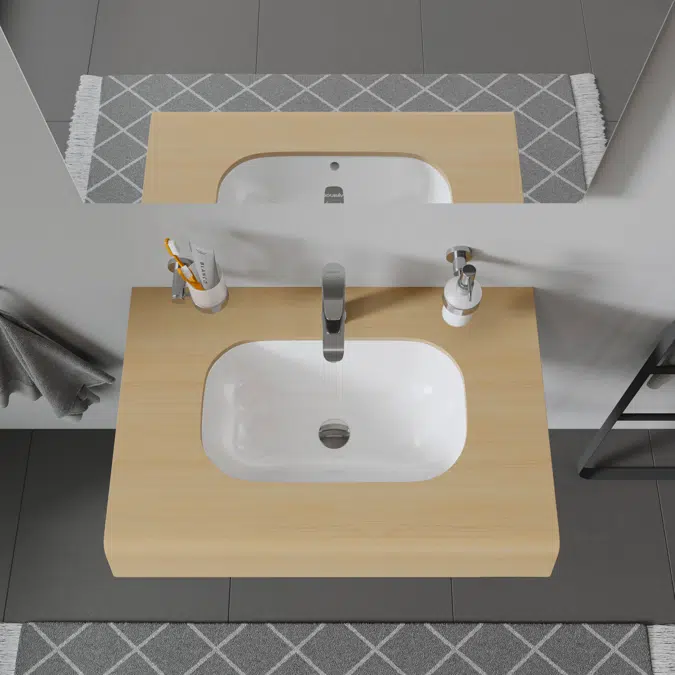 D-Code Vanity washbasin White High Gloss 495 mm - 033849