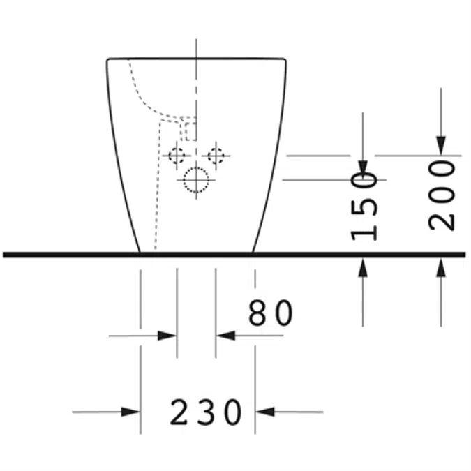 ME by Starck Floorstanding bidet White High Gloss 600 mm - 228910