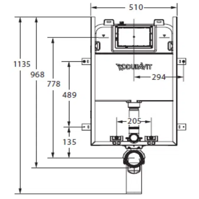 WD1028 Toilet frame for wet installation