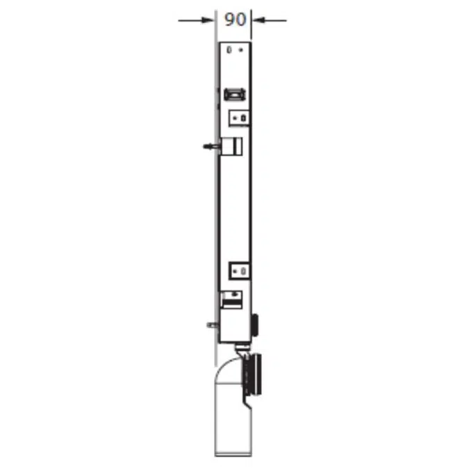 WD1028 Toilet frame for wet installation