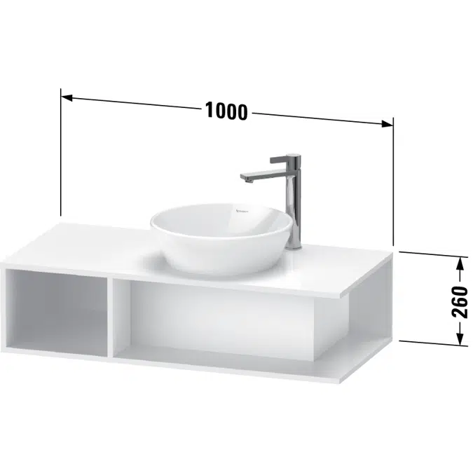 DE4939 D-Neo Vanity unit wall-mounted