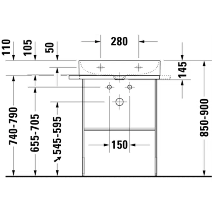 DuraSquare Metal console 003101