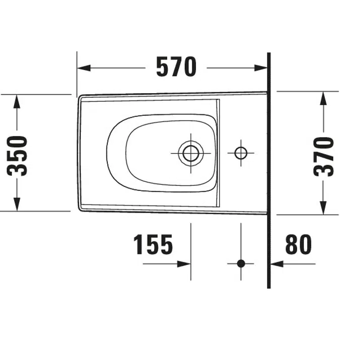Viu Wall-mounted bidet White High Gloss 570 mm - 229215