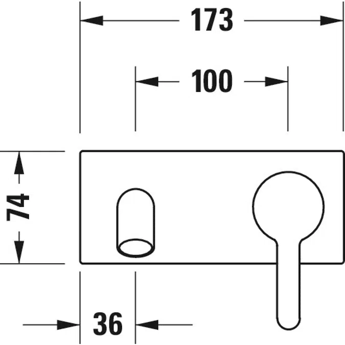 C.1 Mezclador monomando para lavabo Cromado brillante - C11070003