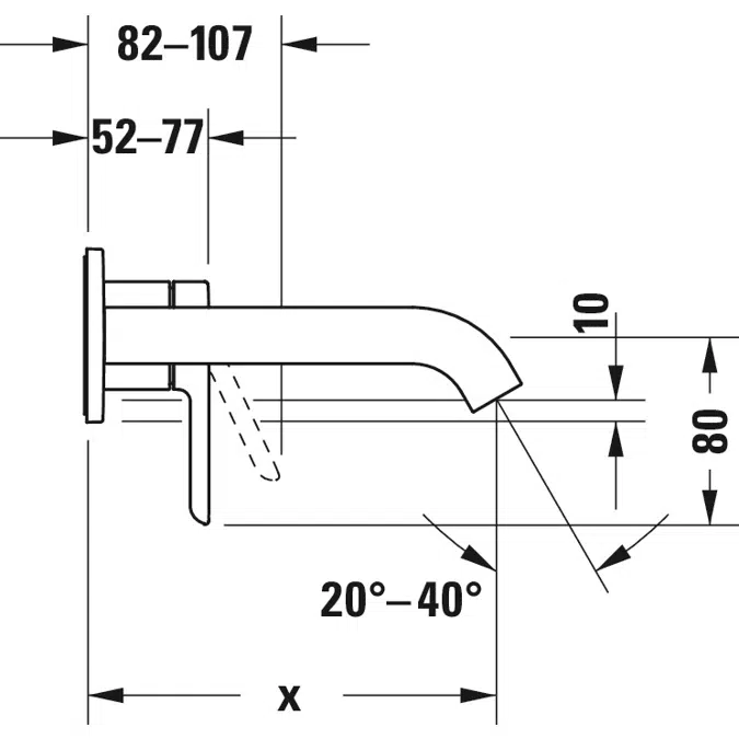 C.1 Mezclador monomando para lavabo Cromado brillante - C11070003