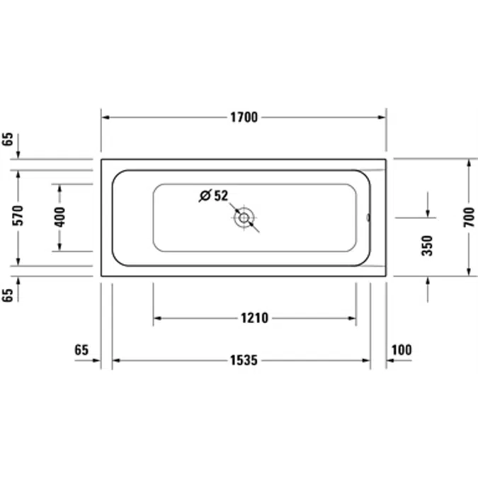 Duravit D-Code Bañera, Rectangular - 700104