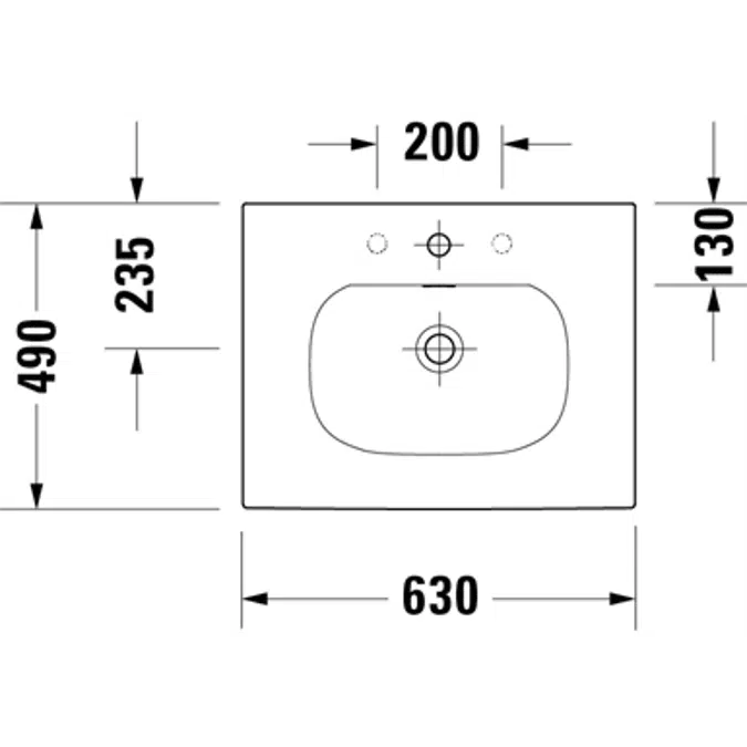 Viu Lavabo Blanco Brillante 630 mm - 234463