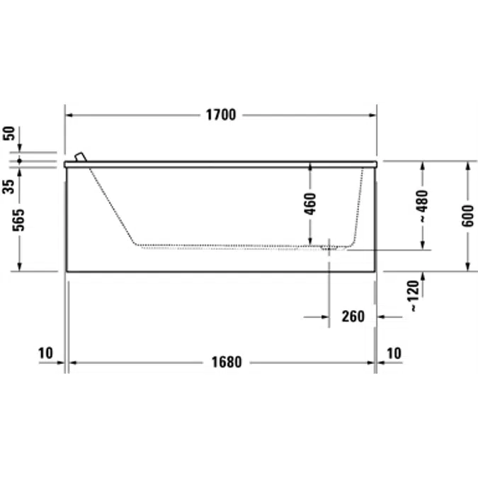 Starck rectangular bathtub 700345