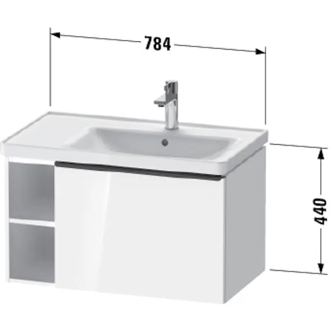 DE4257 D-Neo Vanity unit wall-mounted