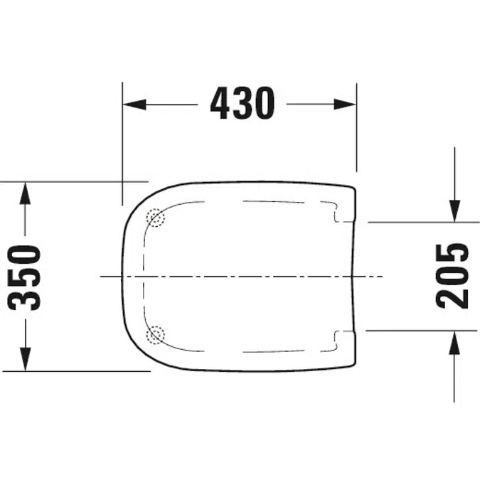 D-Code Toilet seat White 360x438x48 mm - 006791